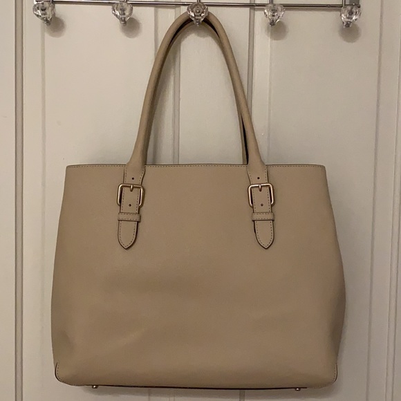 Kate Spade ♠️ New York Cream Shoulder/Tote Bag Ariel Cove Street Ostrichegg EUC - Picture 13 of 16